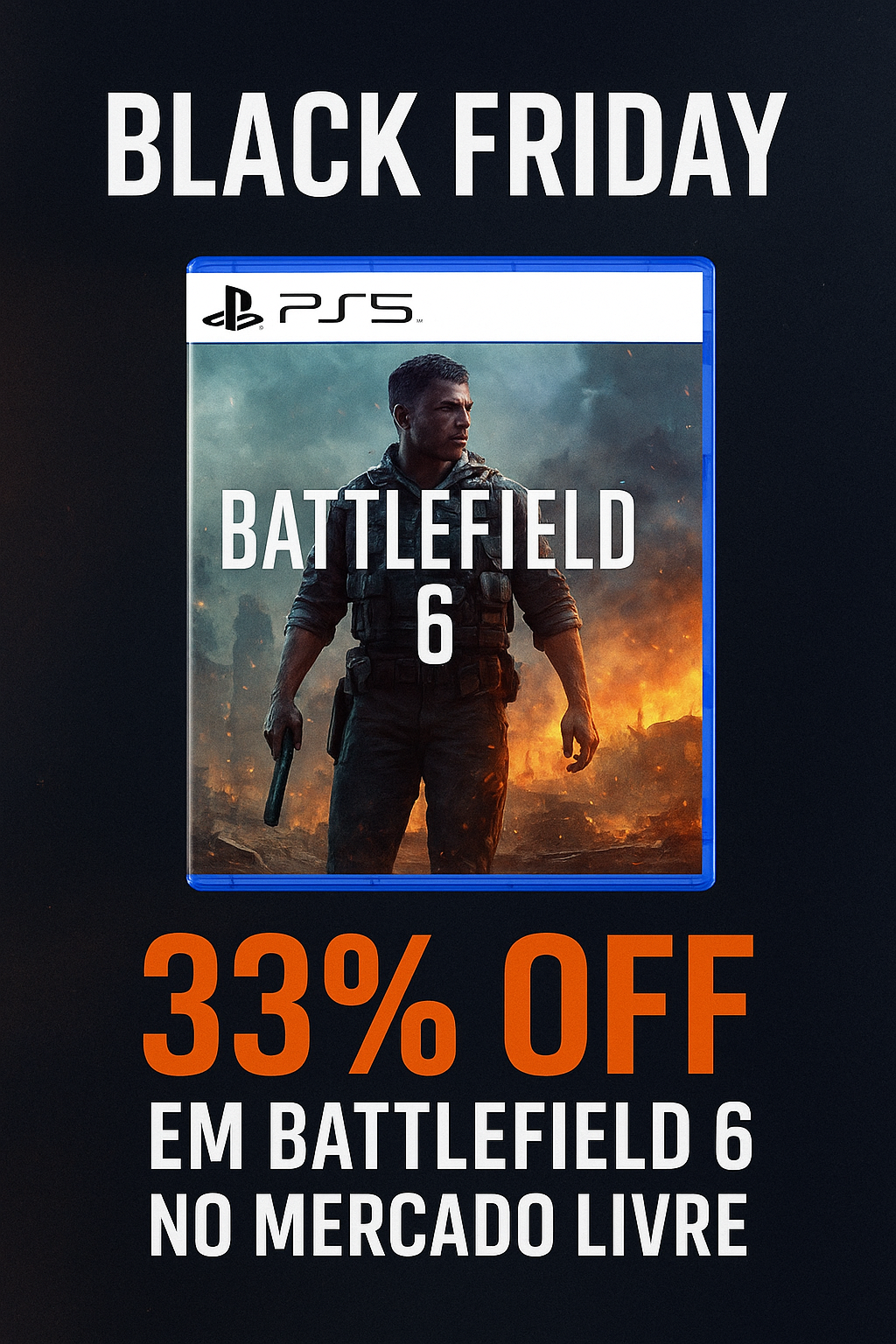 Battlefield 6 para PS5 em Promoção: Review, Detalhes e 33% de Desconto na Black Friday do Mercado Livre!